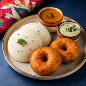 2 Steam Idli + 2 Vada Combo