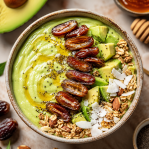 Avocado Honey Dates Smoothie Bowl