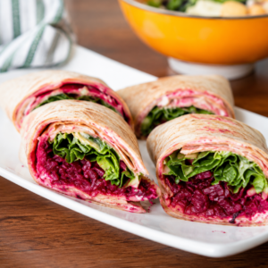 Beetroot Hummus & Falafel Wrap