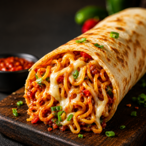 Cheesy Schezwan Noodles Roll