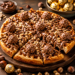 Ferrero Rocher Waffle Pizza