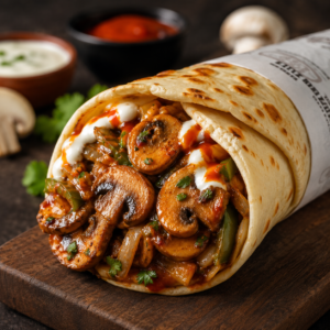 Mushroom Masala Roll
