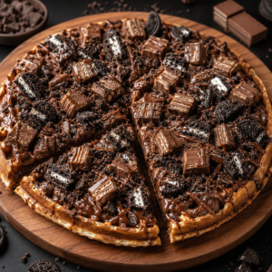 Oreo & Kitkat Waffle Pizza