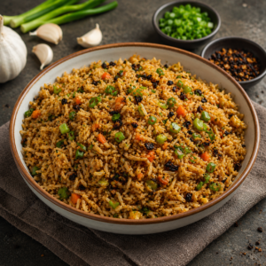 Veg Burnt Garlic Fried Rice