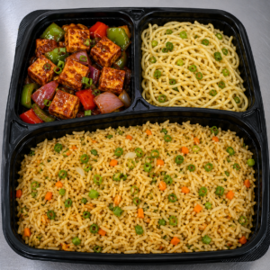 Paneer Chilli+Veg Fried Rice+Dry Noodles