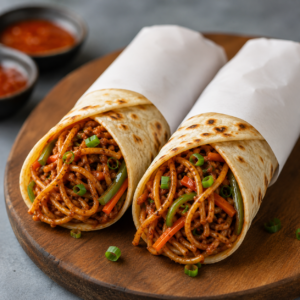 Spicy Schezwan Noodles Roll
