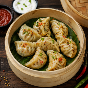 Steam Panner Achari Momos