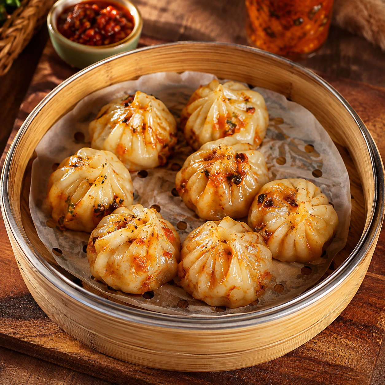 Steam Panner Tikka Momos